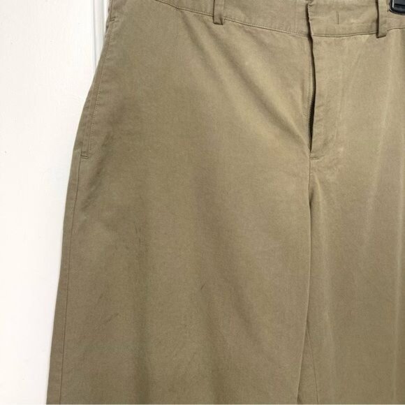 VINCE High-rise cotton twill wide-leg pants in Artichoke Size 12 - Picture 7 of 16